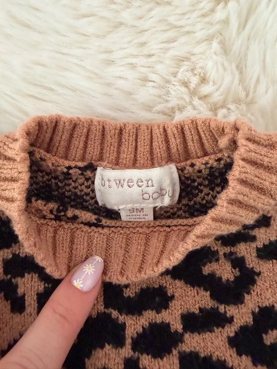 btween Baby Leopard-Print Knit Dress 9Month - Picture 3 of 3